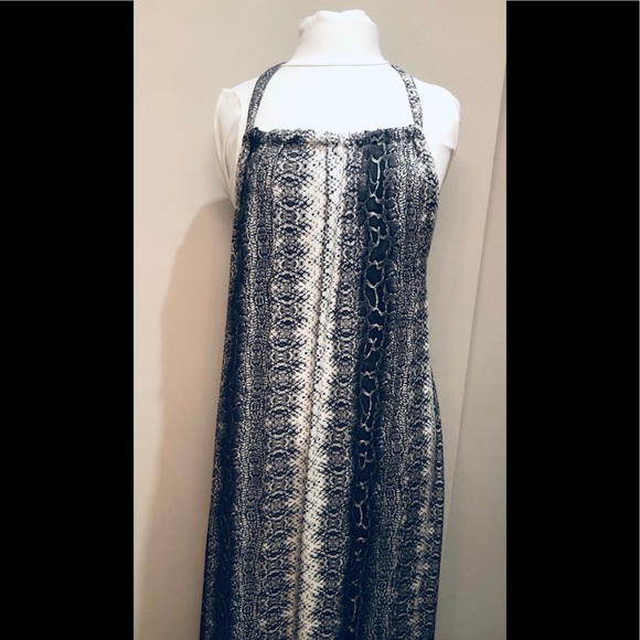 NWT  Maxi Dress Snakeskin Print Bobi black for Anthropologie - Picture 4 of 8